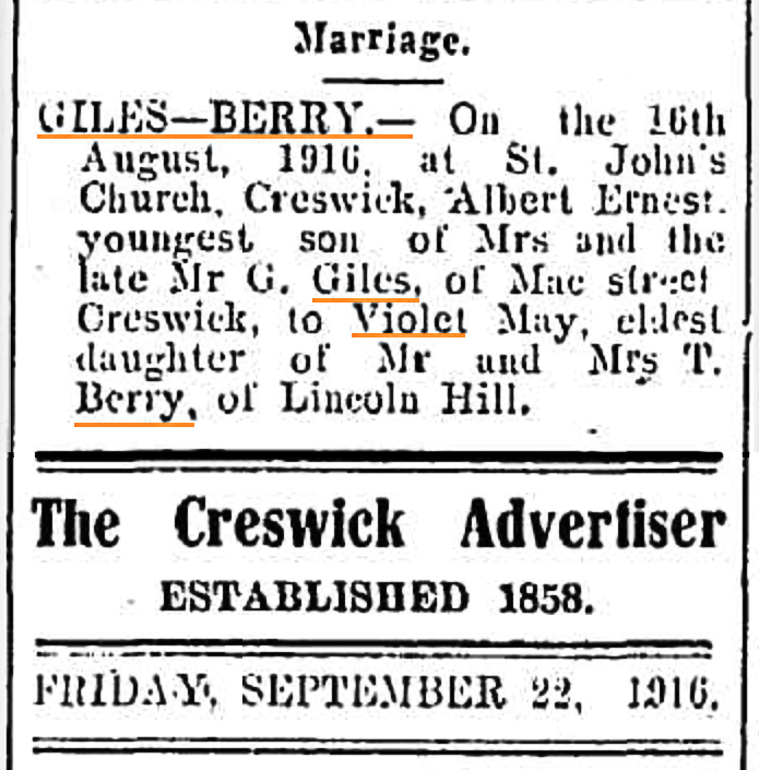 GILES m 1916 BERRY